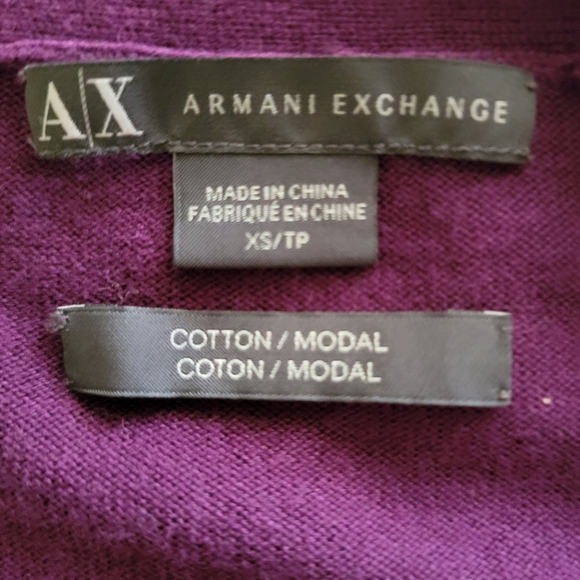 A/X ARMANI EXCHANGE | PURPLE CARDIGAN - Picture 13 of 14